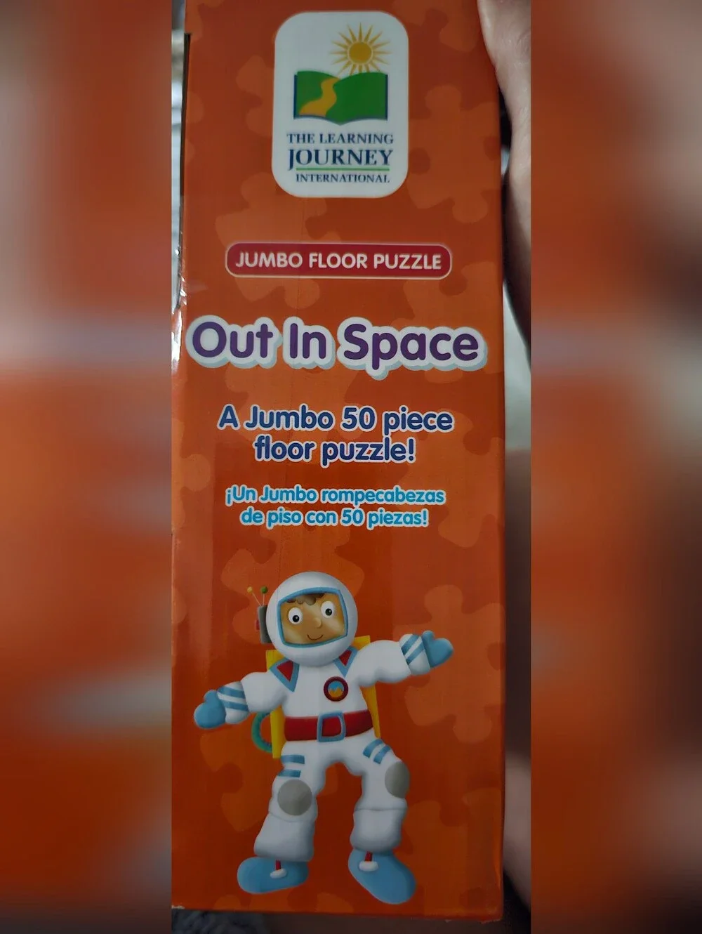 Out In Space Jumbo Floor Puzzle - Colorful Space Theme (Blue/Yellow)